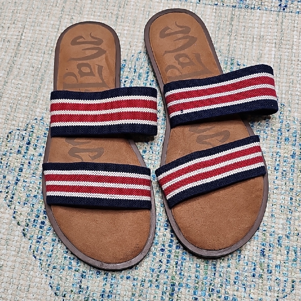 Mad Love Red, White, and Blue Sandals